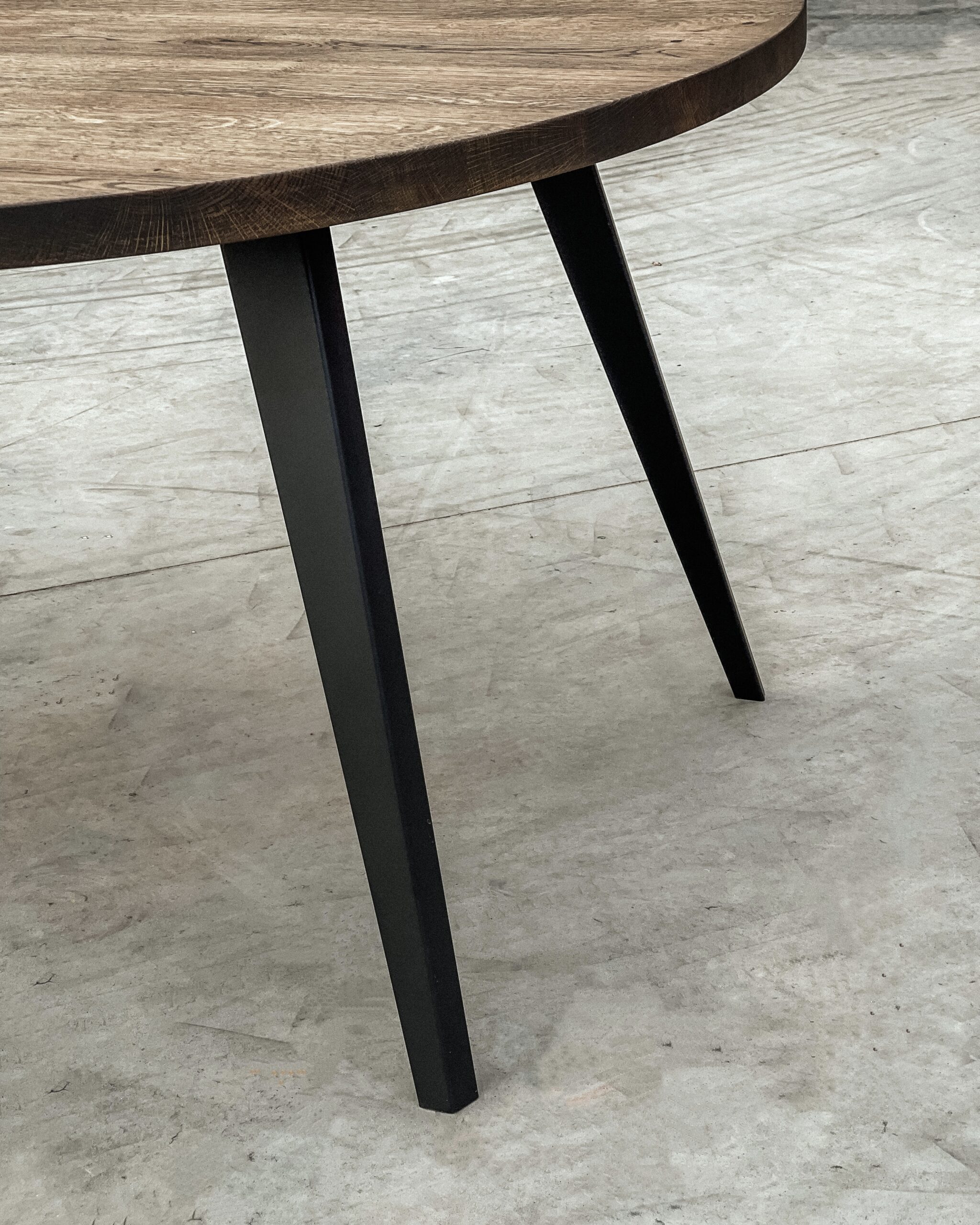 Ronde eettafel - Rustieke eik